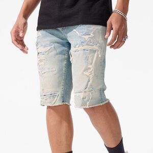 Jordan Craig Distressed Denim Shorts Size 38 | Style J340S | Light Wash | NWT